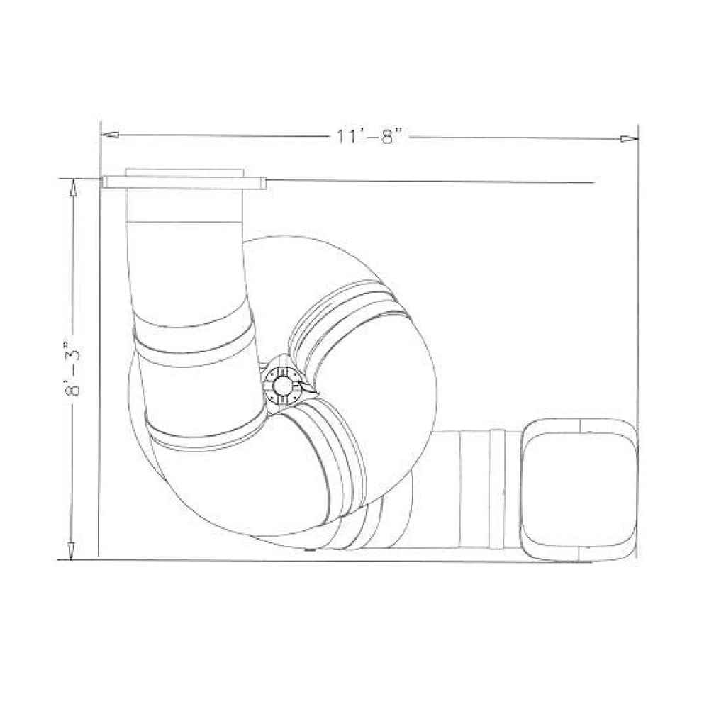 13' Spiral Tube Slide - Drawing