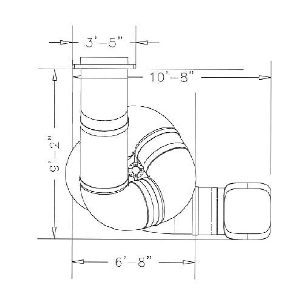 15' Spiral Tube Slide - Drawing