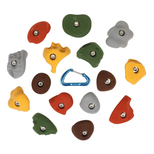 Atomik Climbing Holds - Bolt-Ons (Set of 15) - Mixed Earth Tones