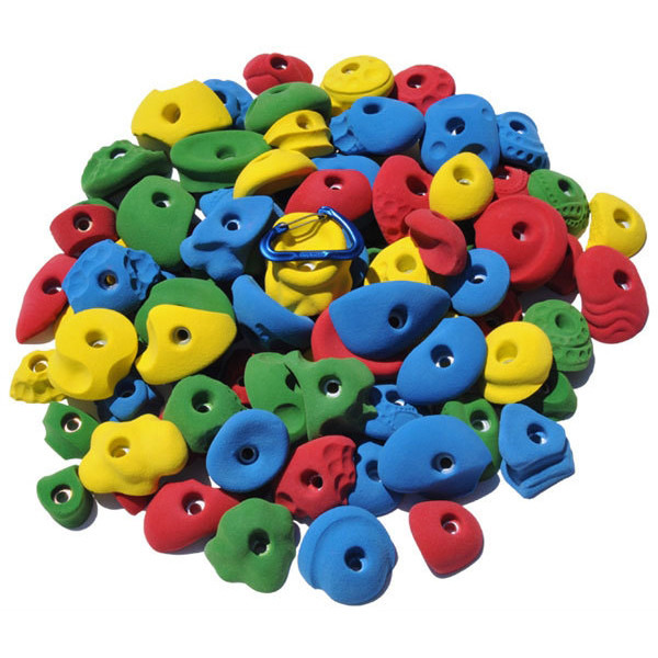 Atomik Climbing Holds - Bolt-Ons (Set of 100) - Mixed Bright Tones
