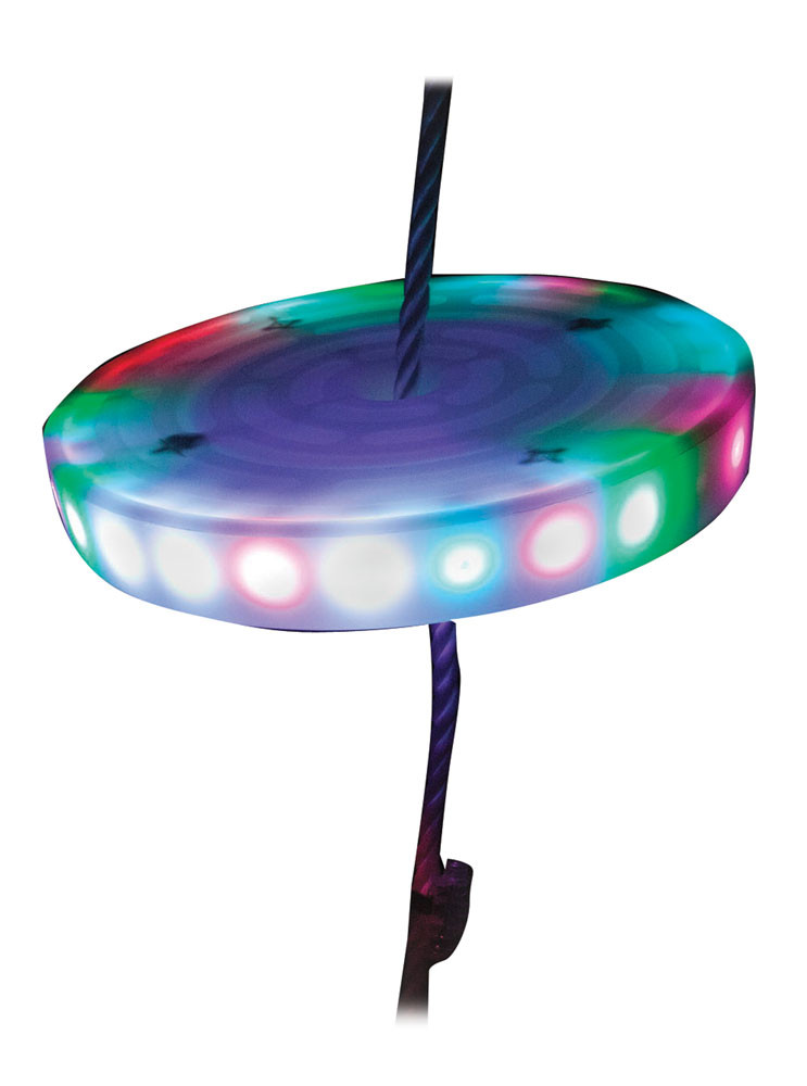 Kids Slackers Swing Seat Glowing Night Riderz Led Disc Flying Saucer Swing Set W 