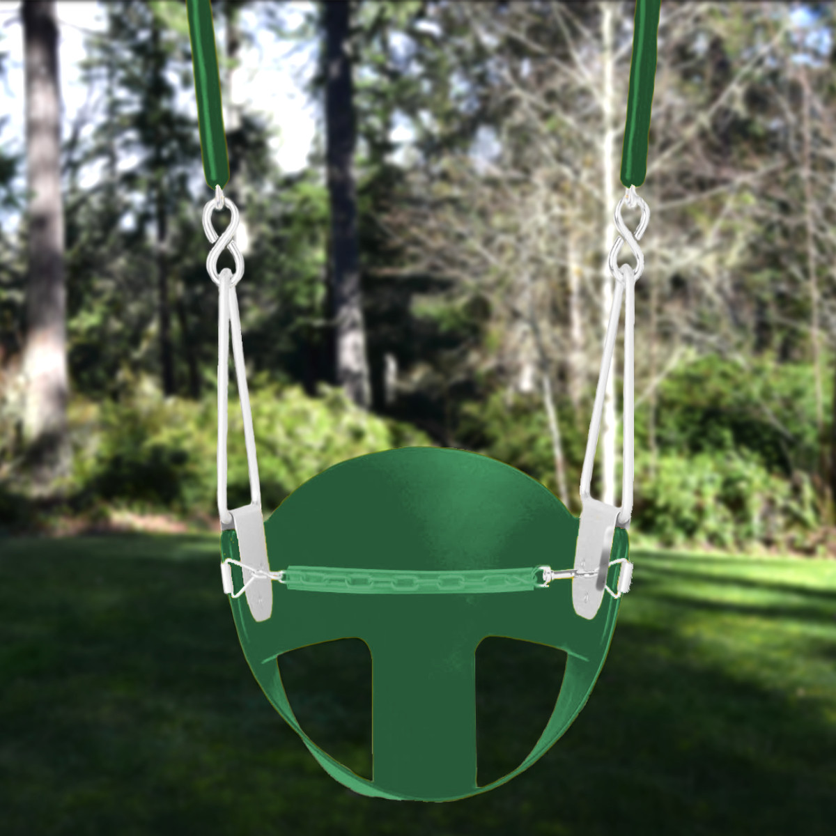 CoPoly Half Bucket Swing Seat with 5'6" Soft Grip Chain (S-133R)
