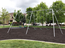 large metal swing set