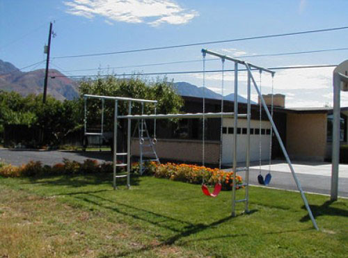 metal horizontal ladder swing set