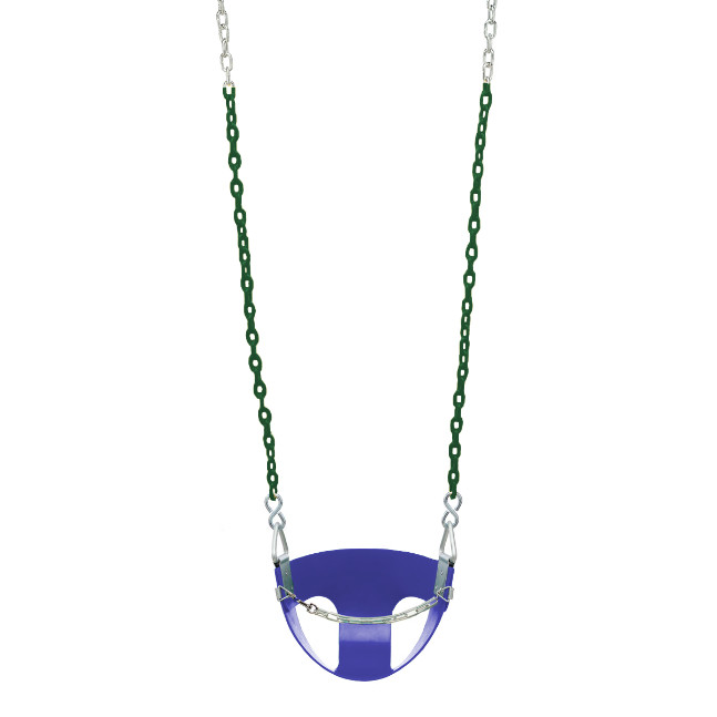 Commercial Half Bucket Swing Seat with 5'6" Plastisol Chain (S-142)