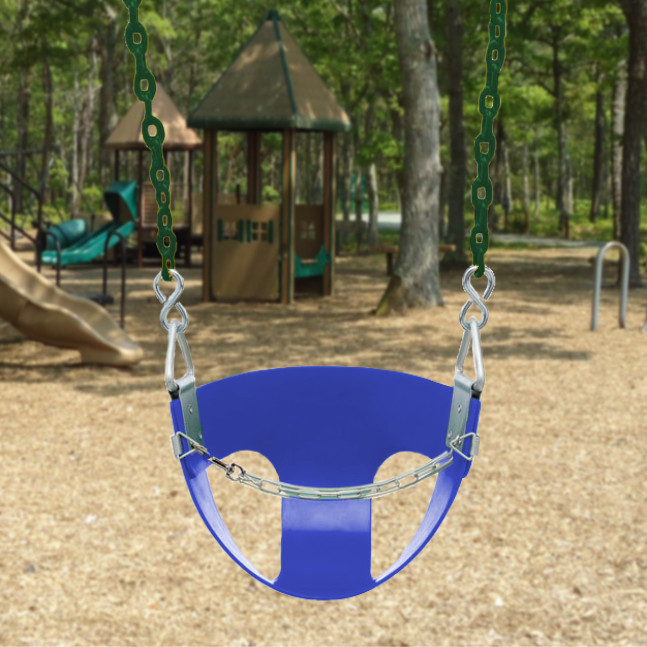 Commercial Half Bucket Swing Seat with 5'6" Plastisol Chain (S-142)