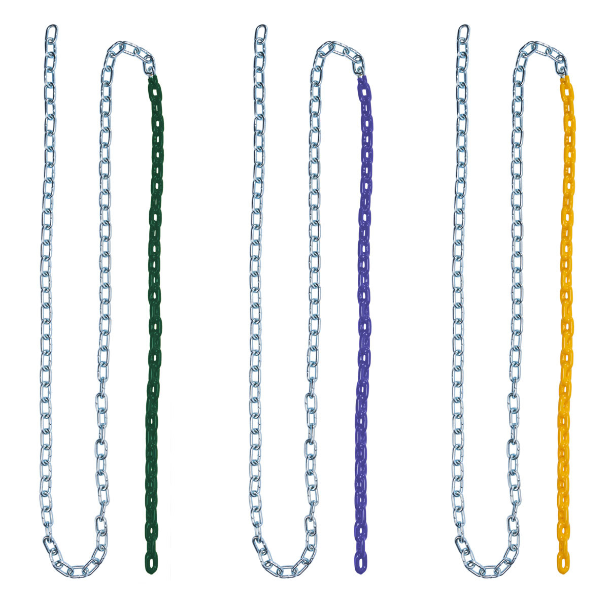 Plastisol Coated Swing Chain - Blue, Green, Yellow