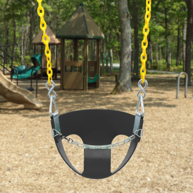 Commercial Half Bucket Swing Seat with 8'6" Plastisol Chain (S-144)