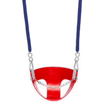 Commercial Half Bucket Swing Seat with 8'6" Soft Grip Chain (S-148)