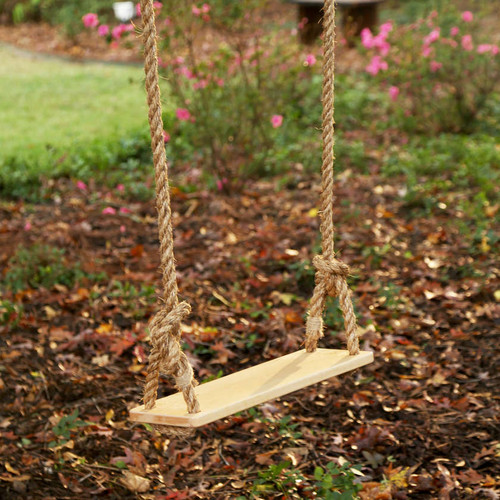Classic Hard Maple Wooden Swing with Rope (39-CLASW)