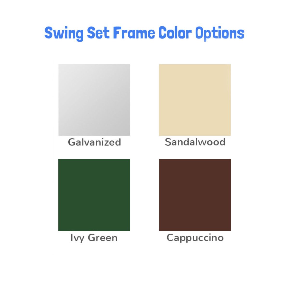 Swing Set Frame Color Chart