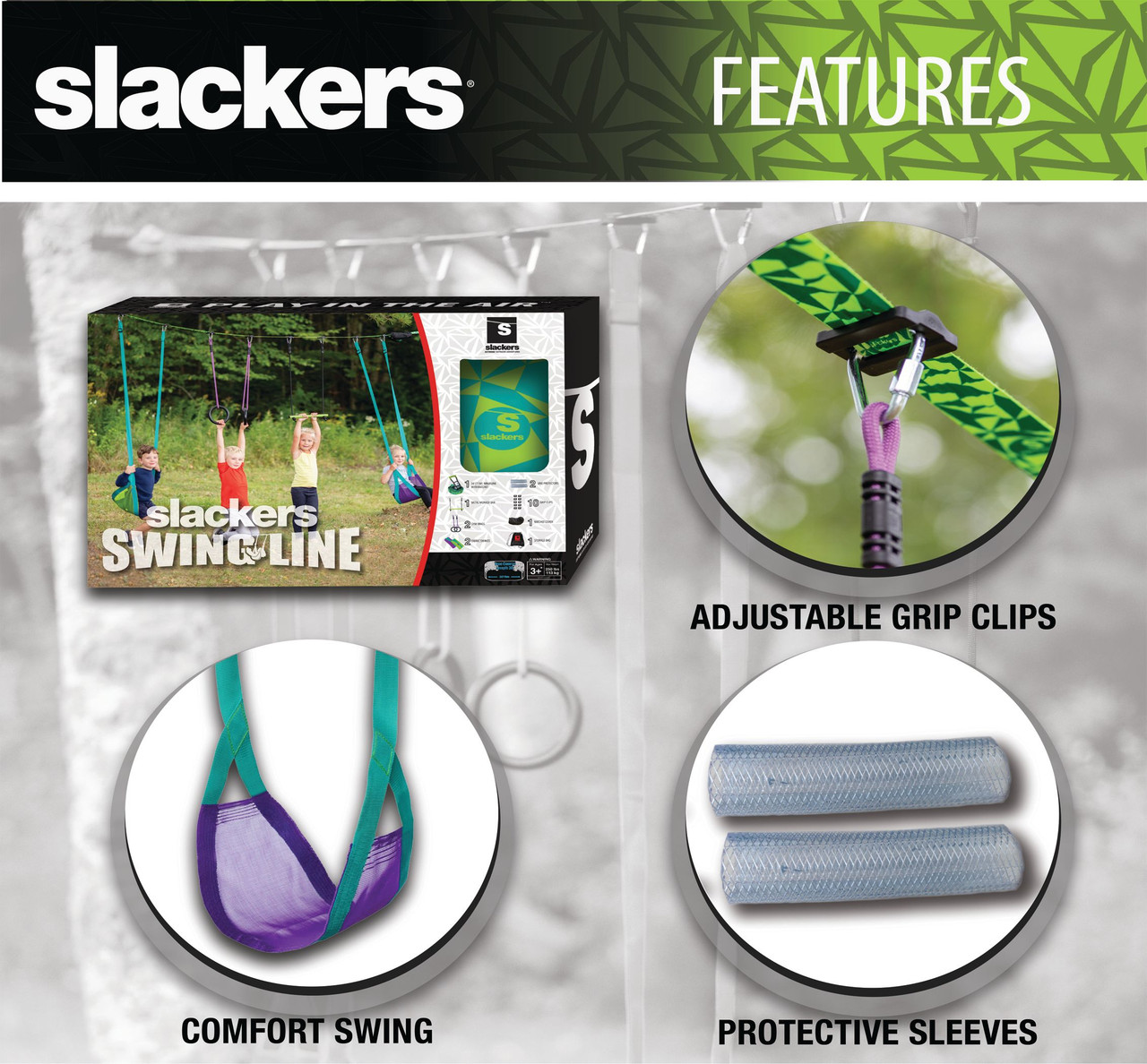Slackers Swingline - Portable Swing Set for Trees
