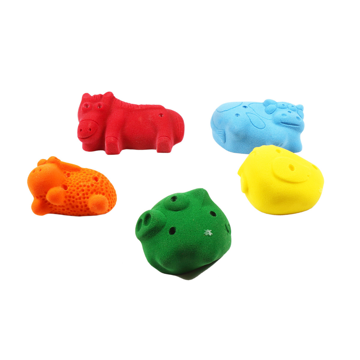 Farm Animal Climbing Holds - Screw-ons - Assorted Bright Tone Colors