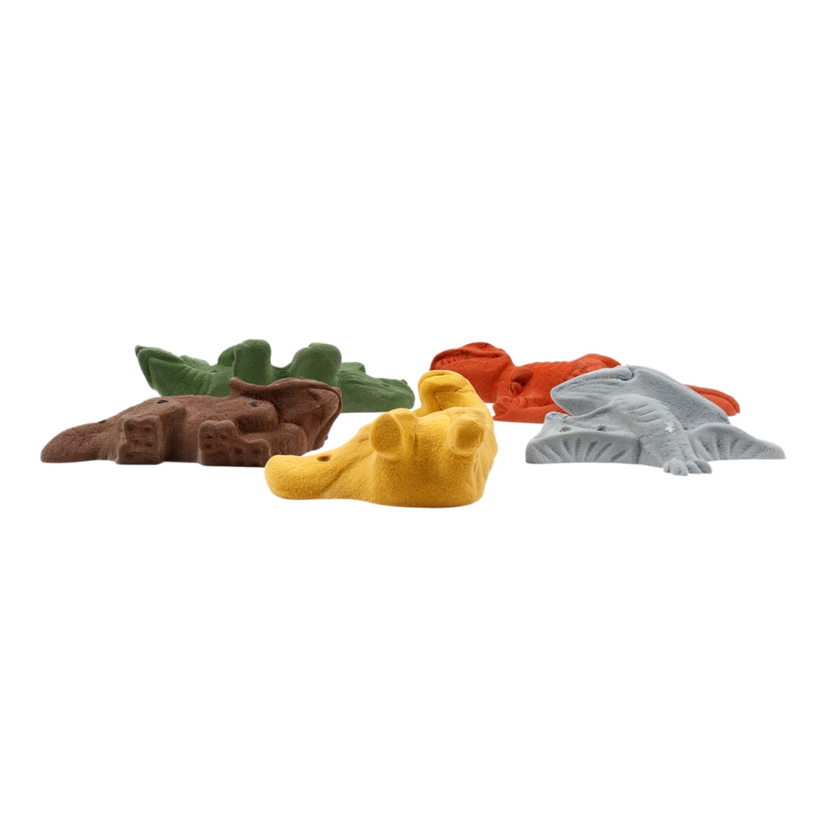 XL Dinosaur Climbing Holds - Screw-Ons - Mixed Earth Tones