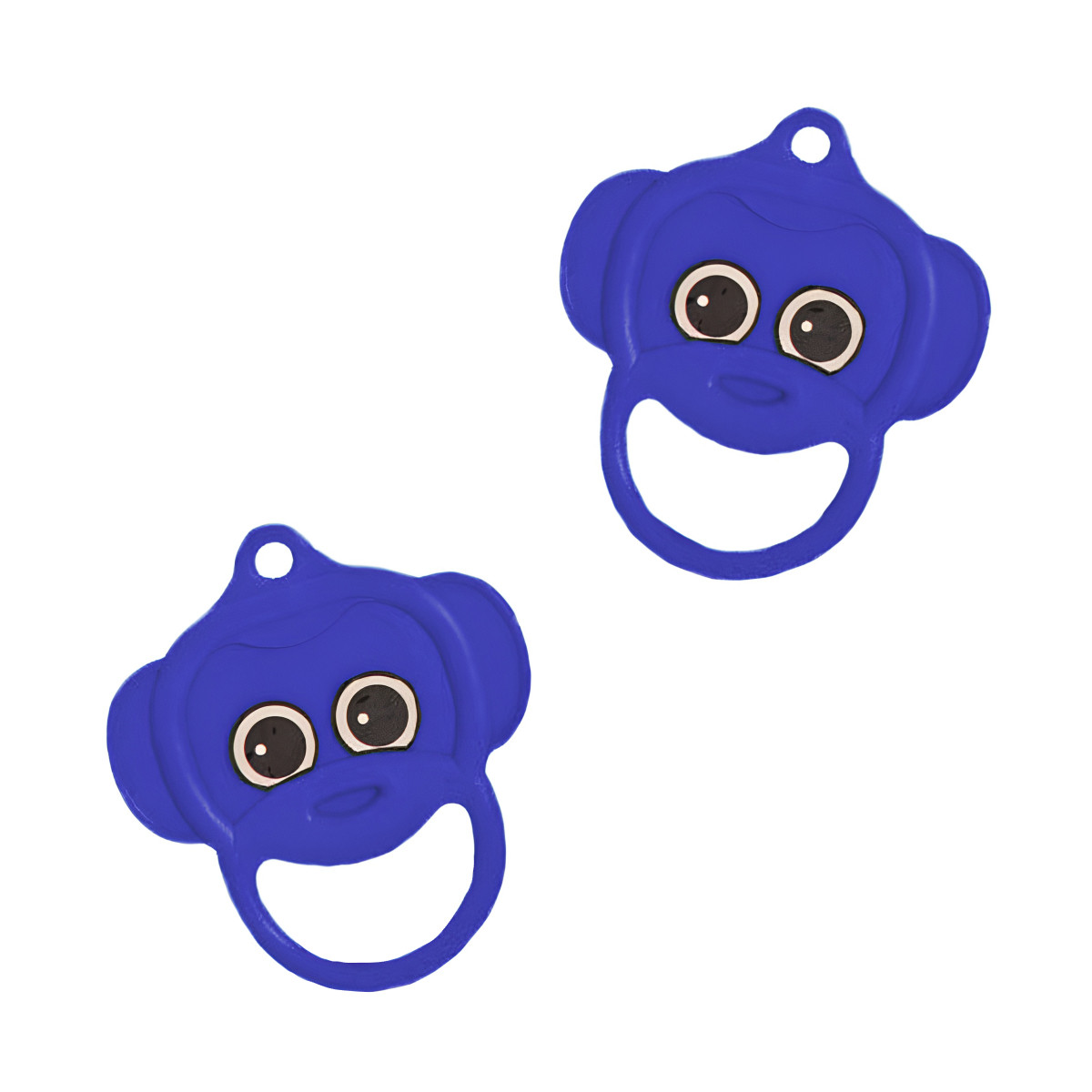 Plastic Monkey Ring (Pair) - Blue