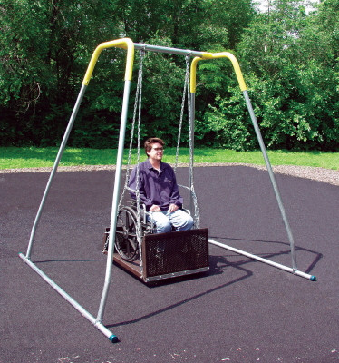 ADA Wheelchair Swing Platform with Frame (381-404H) - Portable