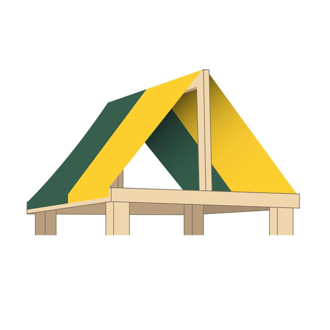 Custom Vinyl Playset Roof Tarp 2 Colors