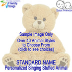 Standard Name Personalized Singing Stuffed Animal
Choose from over 40 Styles of Stuffed Animals