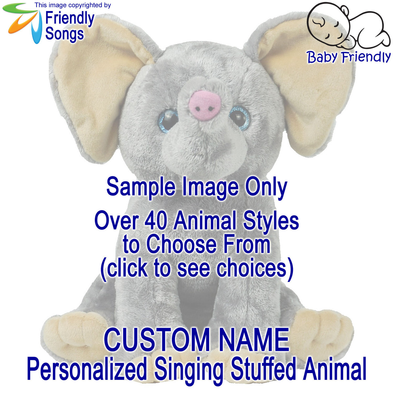 CUSTOM NAME - Personalized Singing Stuffed Animal Plush Toys - Kid Music  Personalized Music & Gifts