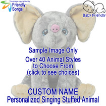 Custom Name Personalized Singing Stuffed Animal
Choose from over 40 Styles of Stuffed Animals