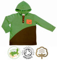 Boys Baby Hoodie Green and Brown T Shirt