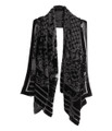 Balmain For H&M Patterned Velvet Scarf - Black #29-7326