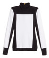 Balmain For H&M Color Block Turtleneck Sweater - Black/White #24-4000