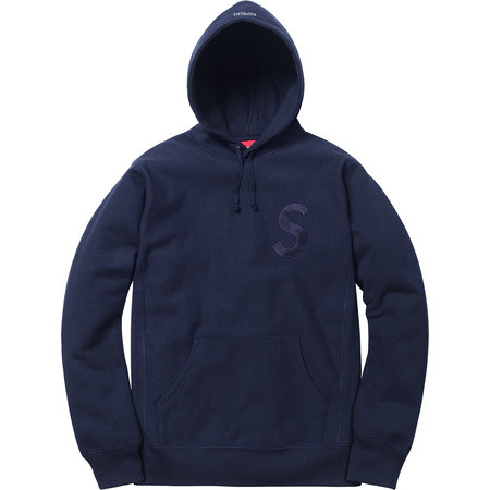 supreme s logo hoodie navy