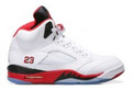 Nike Air Jordan 5 - Fire Red/Black Tongue #136027-120 