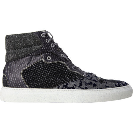 Balenciaga Multimatieres High Top Sneaker Flocage Flocked Bleu