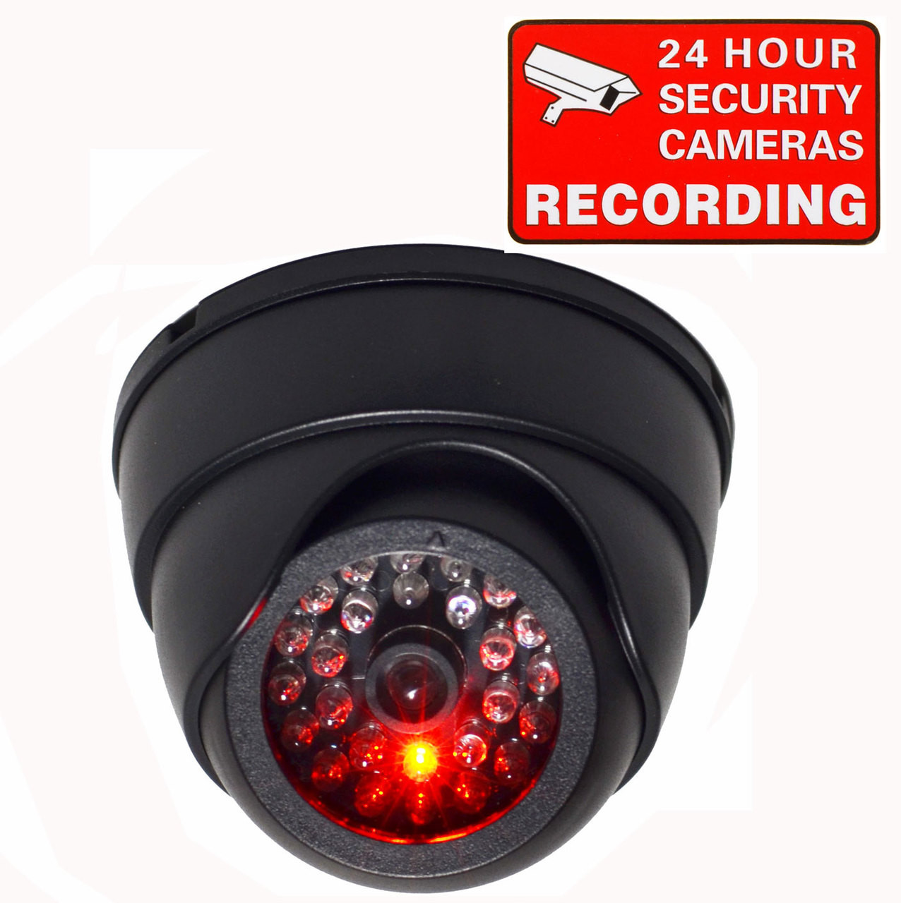Dummy Fake Security Camera Dome Security Camera With Flashing Led 