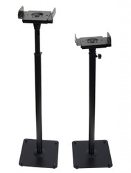   2 Universal Side Clamping Top Plate Speaker Stands Black MS07B2