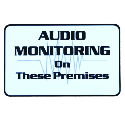 Security Audio Warning Sticker S012