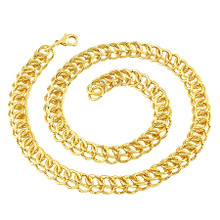 Gold Circle Interlink Necklace