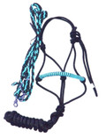 Halter and Rein Set (Aqua and Black)