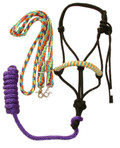Halter and Rein Set (Purple, Orange, Aqua, Green)
