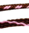 Braided Rein (Chocolate and Pink)