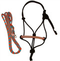 Halter and Rein Set (Aqua and Orange)