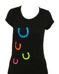 Neon Colors Horse Shoe Tee