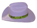 Lavendar Canvas Cowgirl Hat with Snake Skin Band