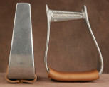 Straight Time Stirrups Jr. Roper Burnished with Leather Tread