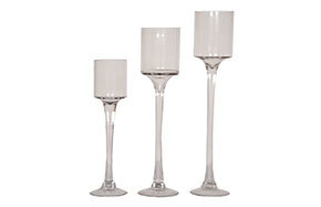 Glass Candle Holders and Pedestals