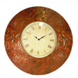 Antique Metal Wall Clock, Bronze