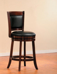 Wooden Counter Height Chair In Cherry Brown
