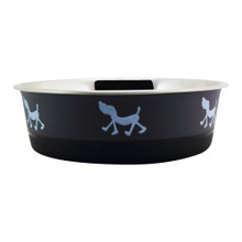 Stainless Steel Pet Bowl Bowl Bonded Fusion Black Base By Boomer N Chaser