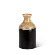 Black Spun Bamboo Vase 15.00"H - 2 Pieces