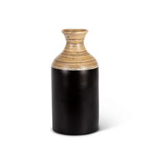Black Spun Bamboo Tall Vase 17.00"H - 2 Pieces