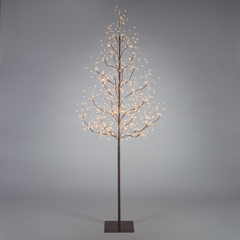 6ft Indoor/Outdoor Matte Brown Electric Lighted LED Tree - 4 Trees ...