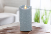 6 Inch Gray Aurora Candle with Timer - 6 Pieces