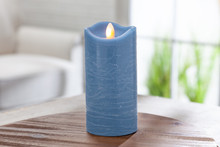 6 Inch Blue Aurora Candle with Timer - 6 Pieces